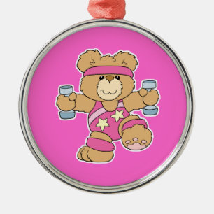 Süße Übungs-Fitness-Aerobic-Bär Ornament Aus Metall