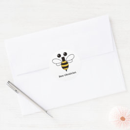 Süße Ukrainische Biene Minimalistischer Sticker