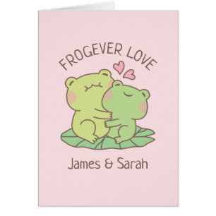 Süße umarmende Frösche Frogever Liebe Pun