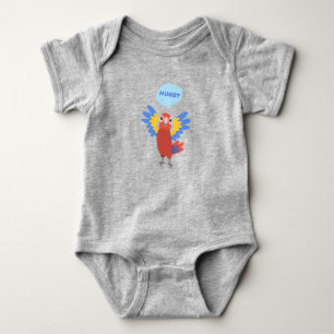 Süße Umarmungen Bunter Papagei Baby Strampler
