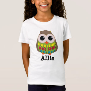 Süße und bunte Eulen Kinder T-Shirts