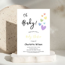 Süße und bunte Herzen Baby Shower