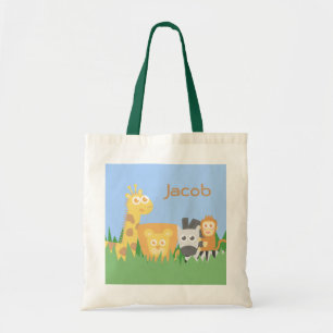 Süße und bunte Safari-Tiere Kinder-Tasche Tragetasche