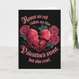 Süße und doch grausame Rosen Herzschmerz Liebesbot Karte