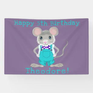 Süße und elegante kleine Maus, individuelle Geburt Banner