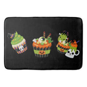 Süße und gruselige Halloween-Leckereien Badematte