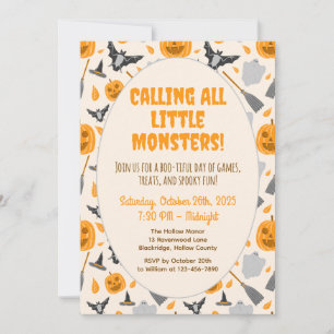 Süße und gruselige Halloween-Party-Einladung Einladung