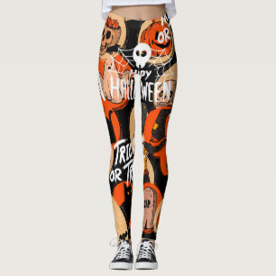 Süße und gruselige Halloween-Spooky-Vibes Leggings