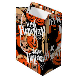 Süße und gruselige Halloween-Spooky-Vibes Mittlere Geschenktüte