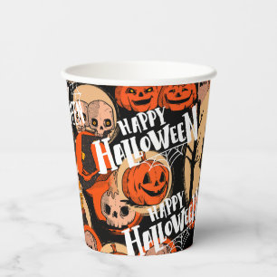 Süße und gruselige Halloween-Spooky-Vibes Pappbecher