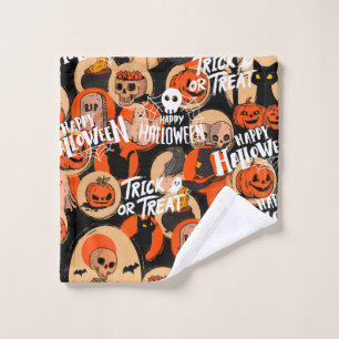 Süße und gruselige Halloween-Spooky-Vibes Waschlappen