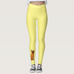 Süße und lustige orange Katze Leggings