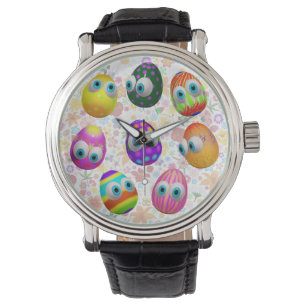 Süße und lustige Ostereier Cartoon Armbanduhr