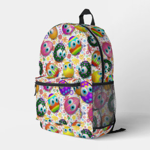 Süße und lustige Ostereier Cartoon Bedruckter Rucksack