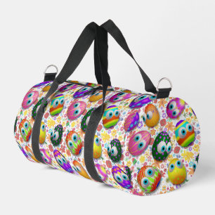 Süße und lustige Ostereier Cartoon Duffle Bag