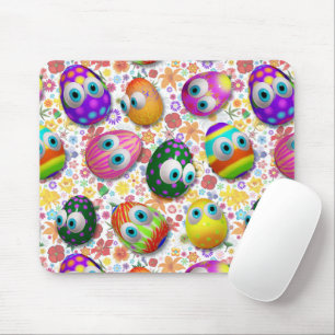 Süße und lustige Ostereier Cartoon Mousepad