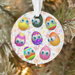 Süße und lustige Ostereier Cartoon Ornament
