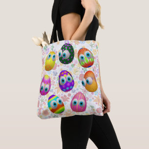 Süße und lustige Ostereier Cartoon Tasche