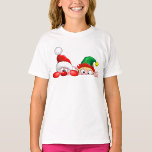 Süße und lustige Weihnachtsmann- und Elf-Figuren s T-Shirt