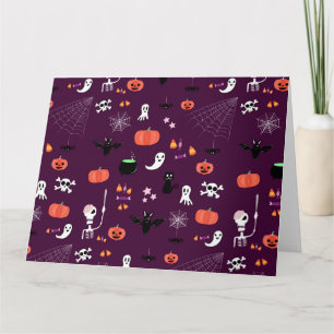 Süße unheimliche Halloween-Kunst Dankeskarte