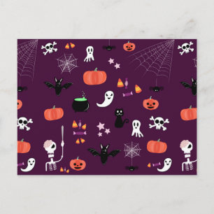 Süße unheimliche Halloween-Kunst Feiertagspostkarte