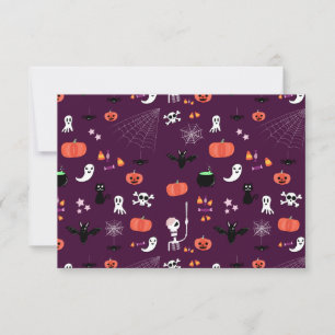 Süße unheimliche Halloween-Kunst Mitteilungskarte