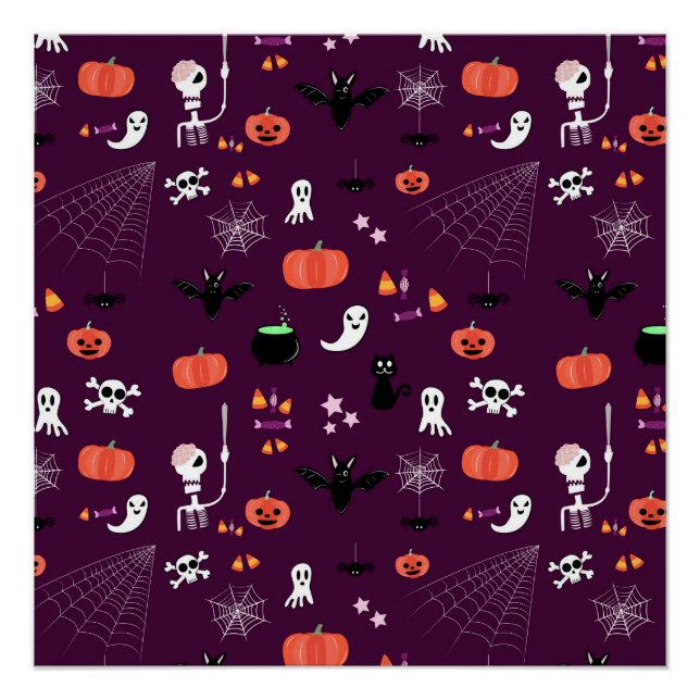 Süße unheimliche Halloween-Kunst Poster (Vorderseite)