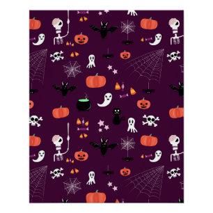 Süße unheimliche Halloween-Kunst Poster