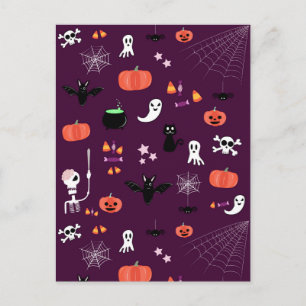 Süße unheimliche Halloween-Kunst Postkarte