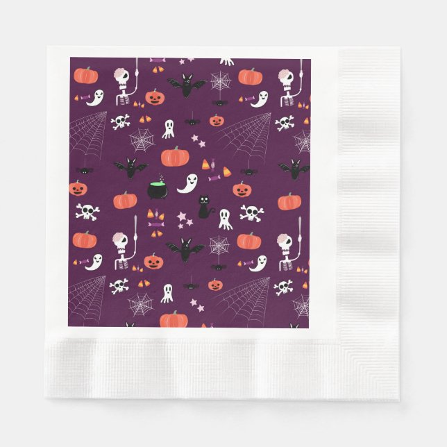 Süße unheimliche Halloween-Kunst Serviette (Vorderseite)