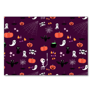 Süße unheimliche Halloween-Kunst Tischnummer