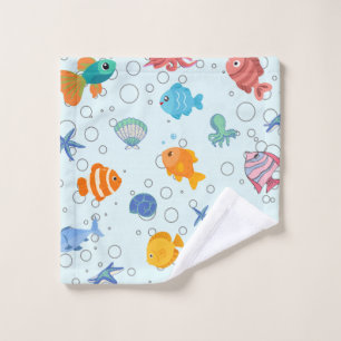 Süße Unterwasser-Badezimmer-Handtuchgarnitur Badhandtuch Set