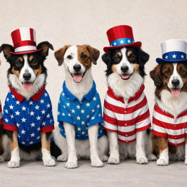 Süße US-Hunde Amerikanische Karte