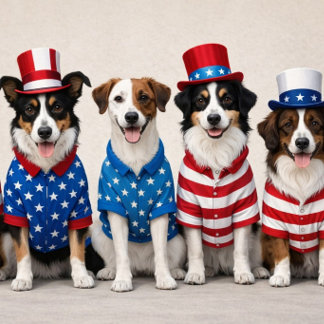 Süße US-Hunde Amerikanische Karte