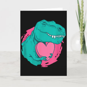 Süße Valentins-T-Rex-Herz-Dinosaurierliebhaber-Ges Karte