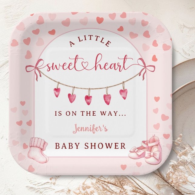 Süße Valentinstag-Baby-Party  Pappteller (Von Creator hochgeladen)