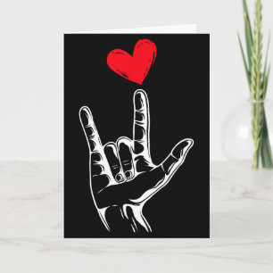 Süße Valentinstag_ Ich liebe dich Handzeichensprac Karte