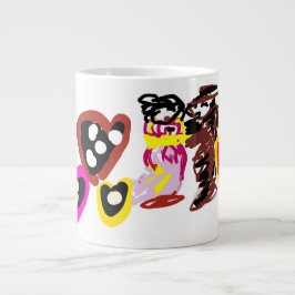 Süße Valentinstag-Puppen Jumbo-Tasse