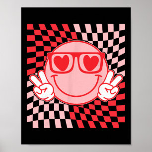 Süße Valentinstags-Vibes Groovy Valentinstag Männe Poster