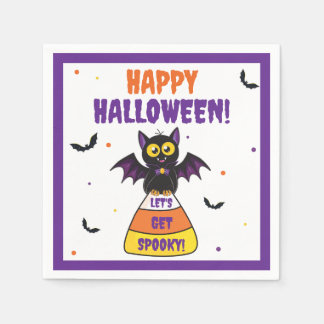 Süße Vampirfledermaus Halloween Candy Corn Serviette