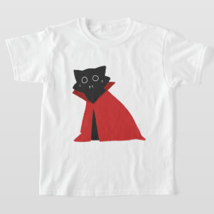 Süße Vampirkatze Halloween Kinder T-Shirt