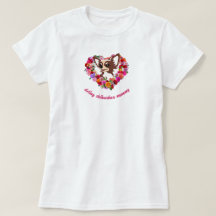 süße, vernarrte Chihuahua-Mama Rosen Liebe Herz