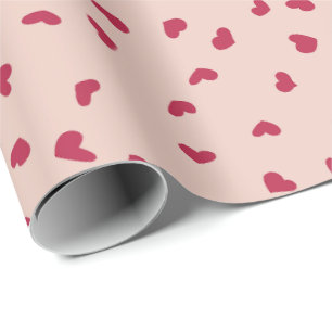 Süße verstreute rote Herz-Doodles Geschenkpapier