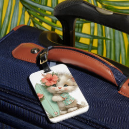 SÜSSE VERWUNDERLICHE SOMMERLICHE KATZE GEPÄCKANHÄNGER