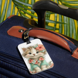 SÜSSE VERWUNDERLICHE SOMMERLICHE KATZE GEPÄCKANHÄNGER
