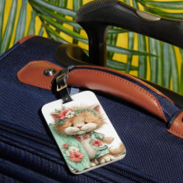 SÜSSE VERWUNDERLICHE SOMMERLICHE KATZE GEPÄCKANHÄNGER