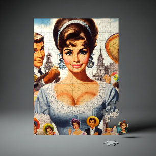 Süße Vintage-Frau