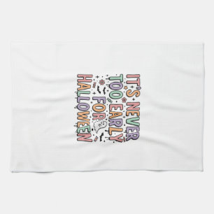 Süße Vintage-Halloween-zu-früh-Typografie-T-Shirts Geschirrtuch