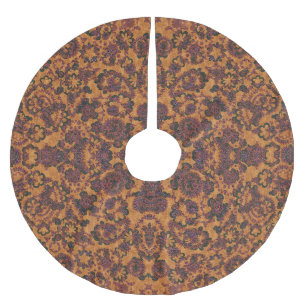 Süße vintage Paisley nahtlose Musterdesign Polyester Weihnachtsbaumdecke