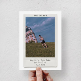 Süße Vintage-Polaroid-Foto-Save-the-Date-Karte Save The Date